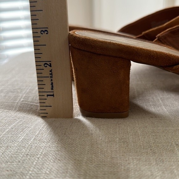 Catherine Malandrino Roxie Suede crisscross Block-Heel Mule Sandals Size 9 - Picture 8 of 9